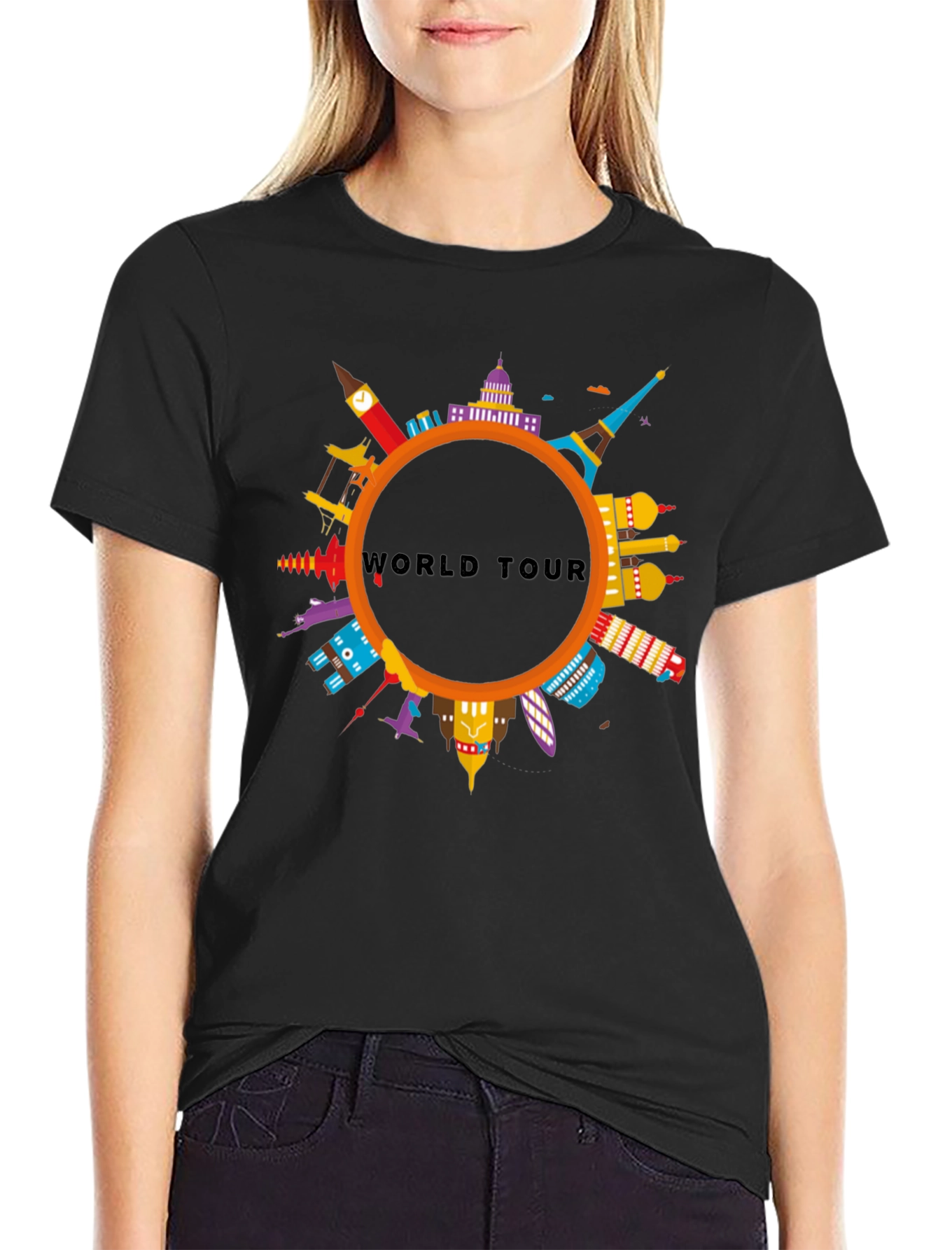 World Tour Graphic Print T-Shirt