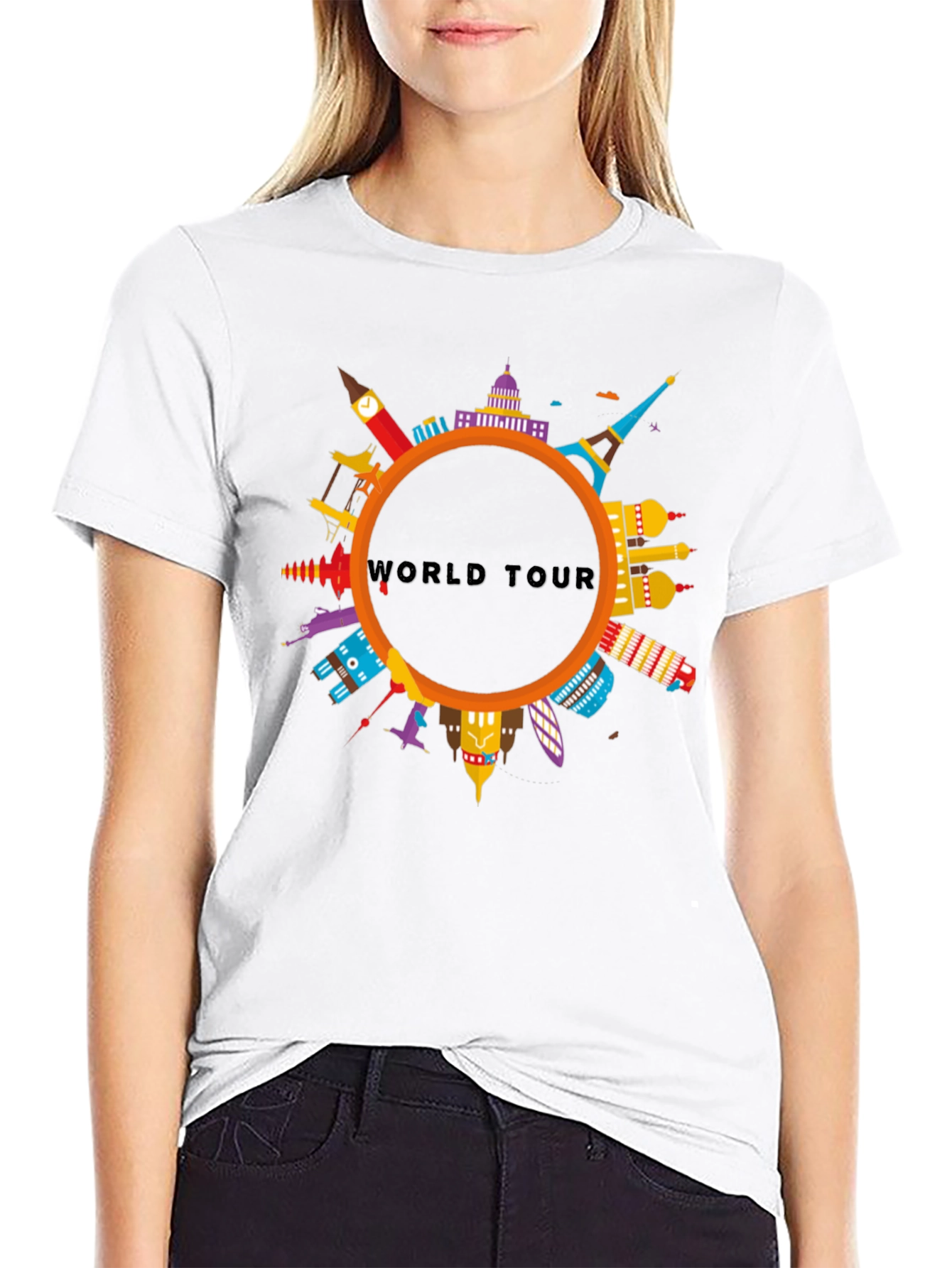 World Tour Graphic Print T-Shirt