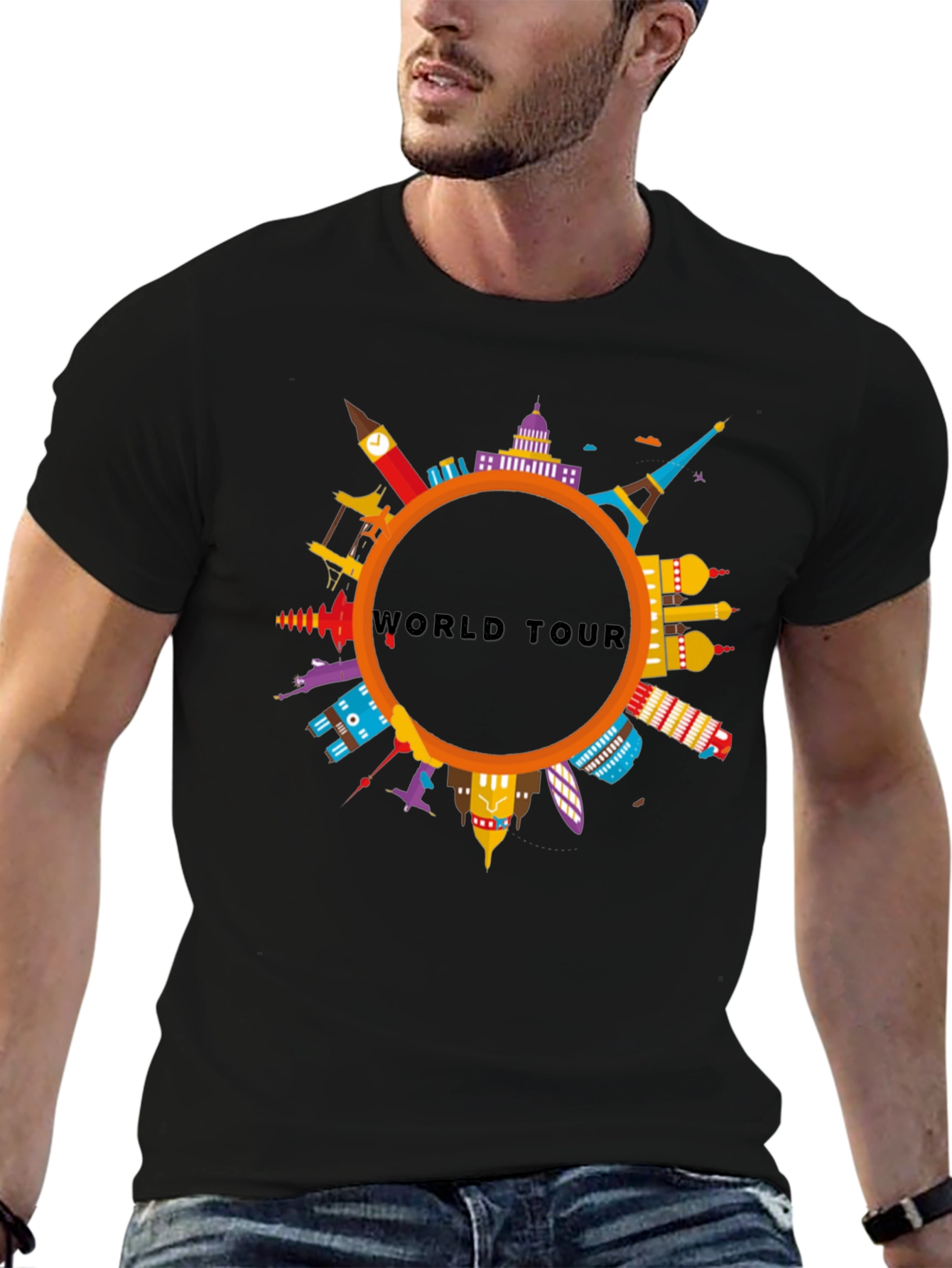 World Tour Graphic Print T-Shirt