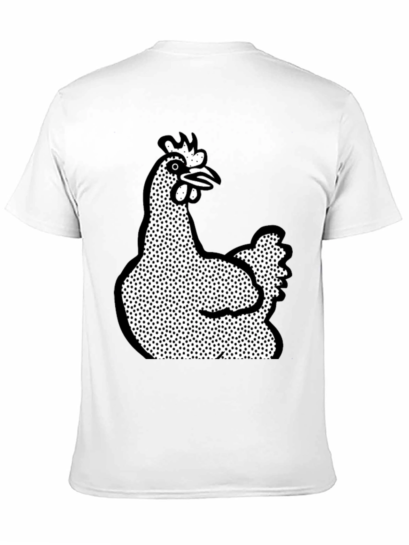 Quirky Chicken Graphic T-Shirt - Black