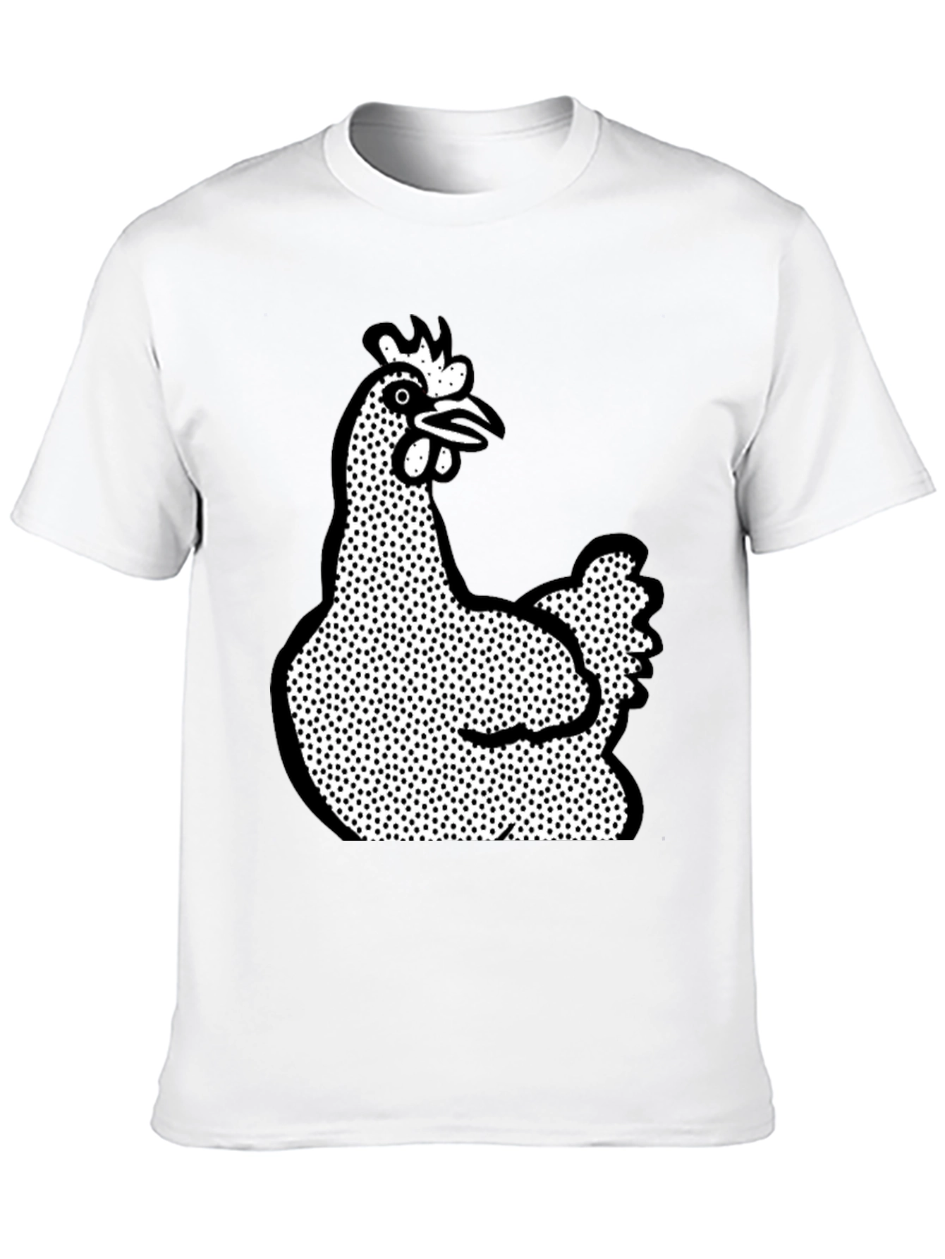 Quirky Chicken Graphic T-Shirt - Black