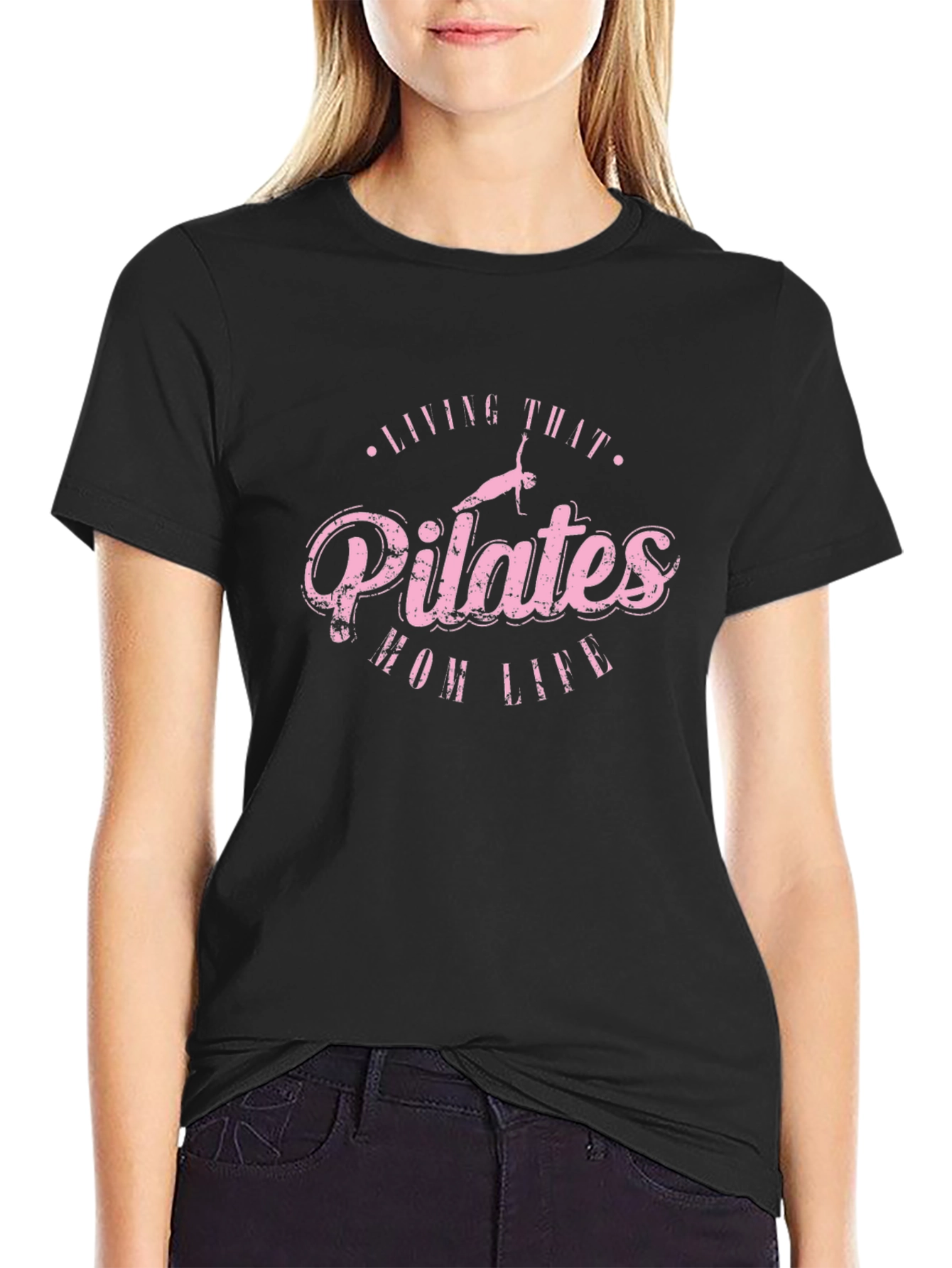 Pilates Mom Life Black Tee