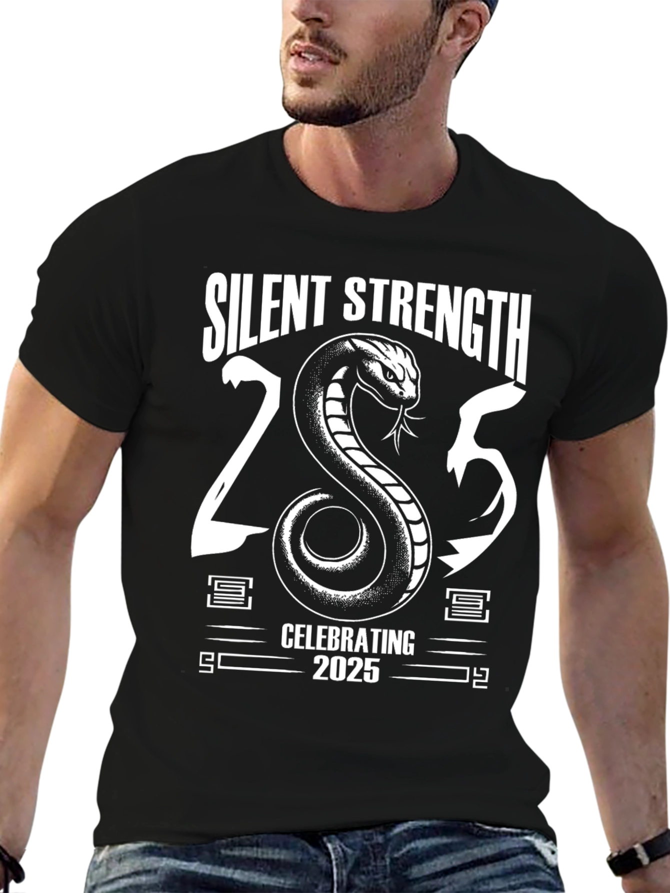 Silent Strength 2025 Graphic T-Shirt - Black