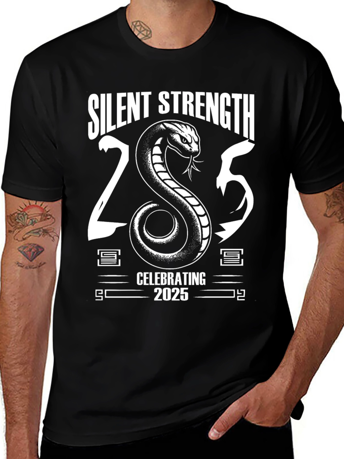 Silent Strength 2025 Graphic T-Shirt - Black