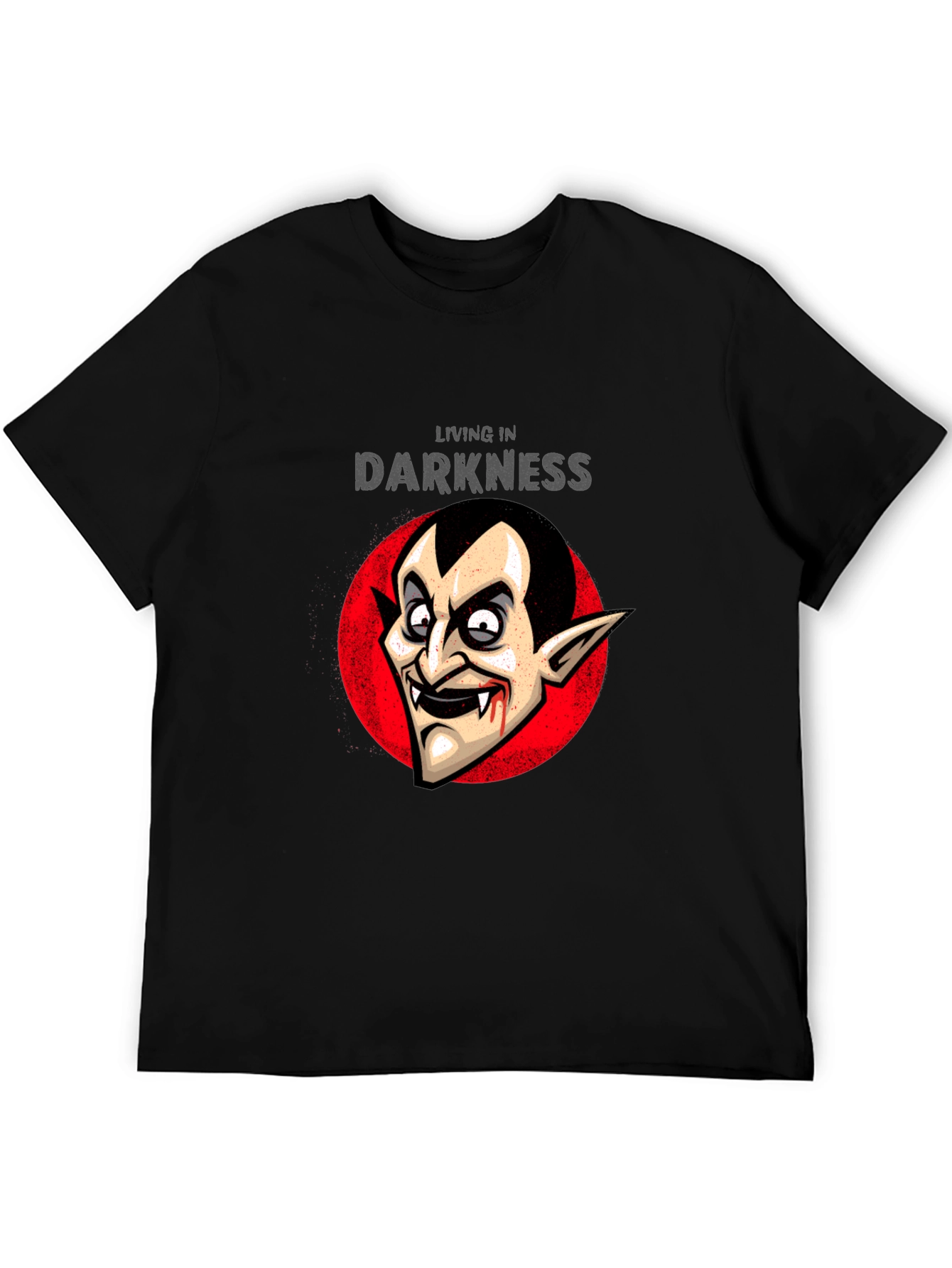 Living in Darkness Vampire Graphic T-Shirt