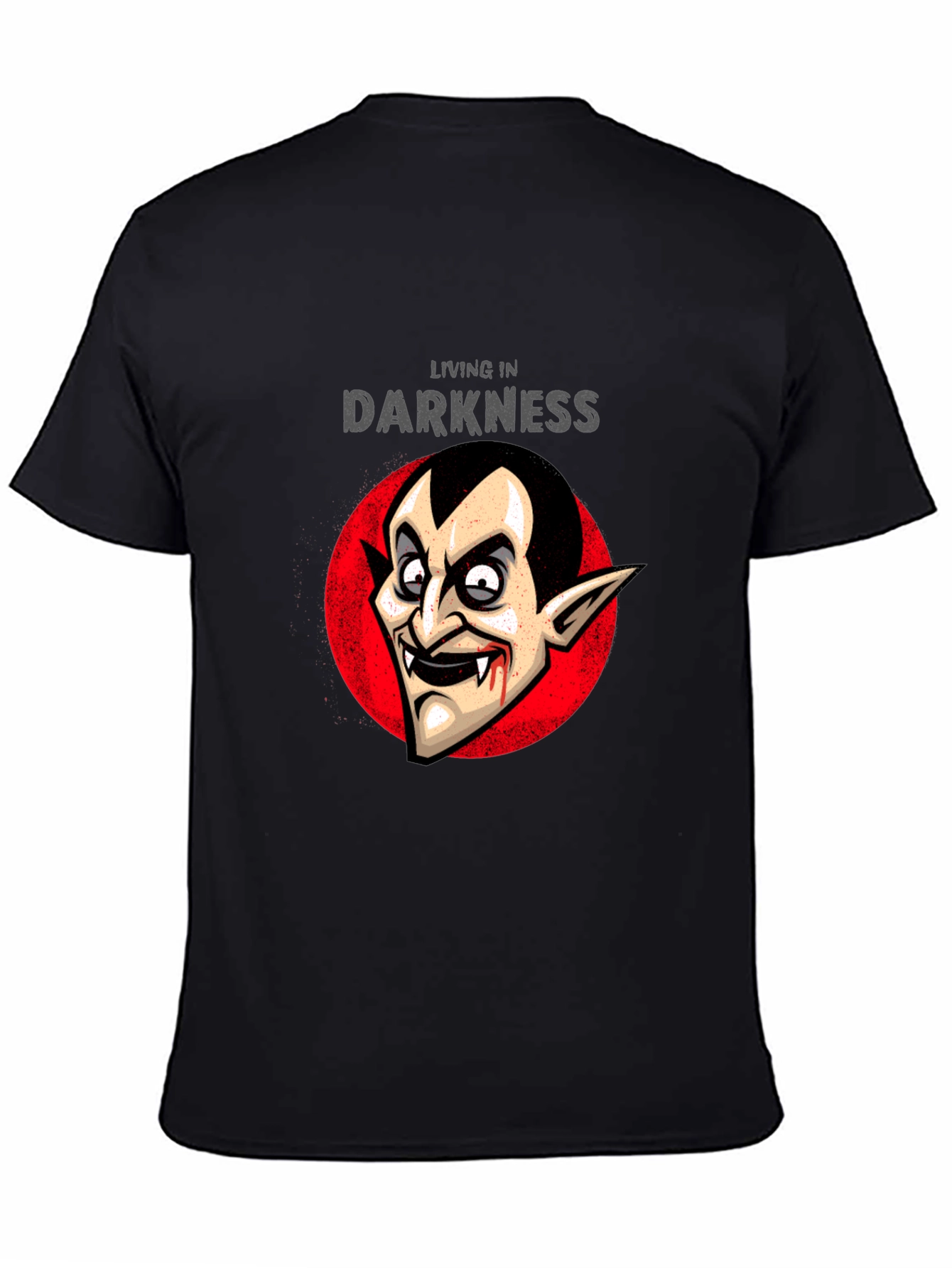 Living in Darkness Vampire Graphic T-Shirt