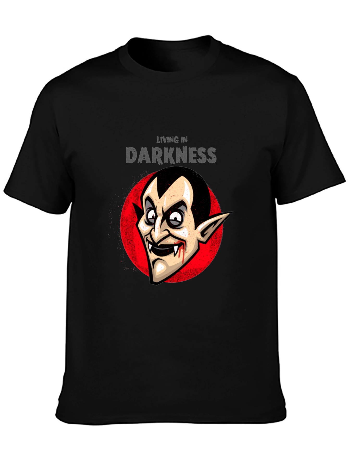 Living in Darkness Vampire Graphic T-Shirt