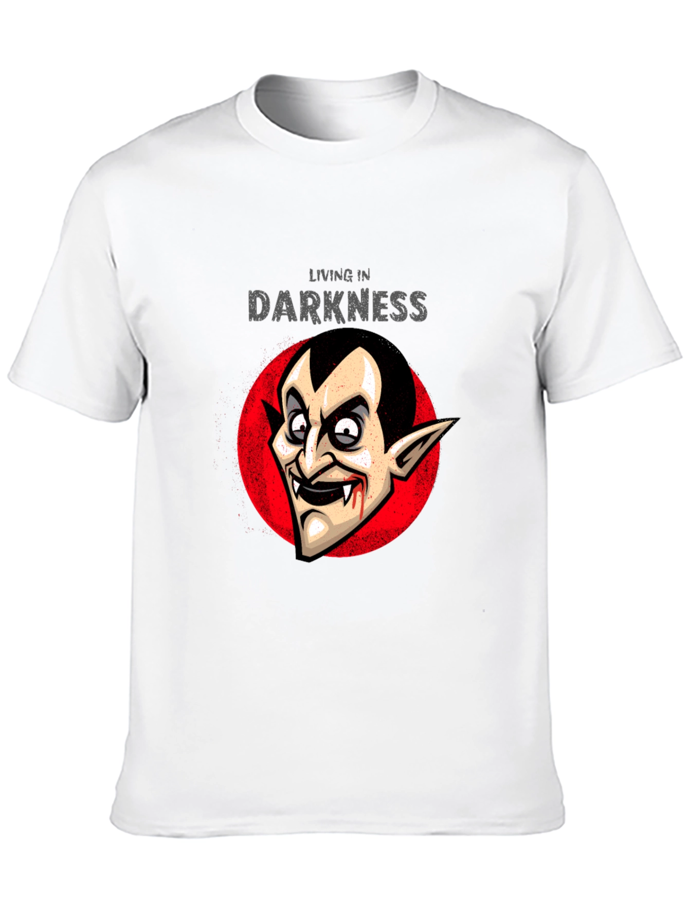 Living in Darkness Vampire Graphic T-Shirt