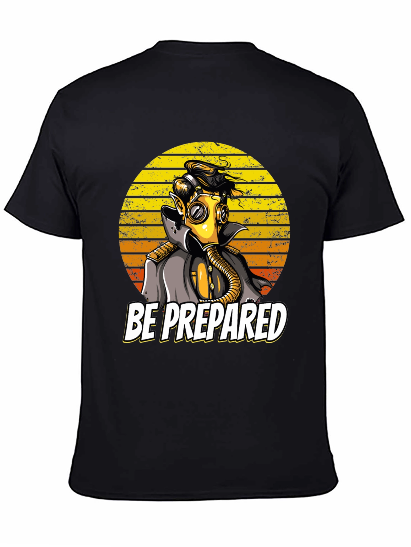 Be Prepared Graphic T-Shirt - Retro Gas Mask Design