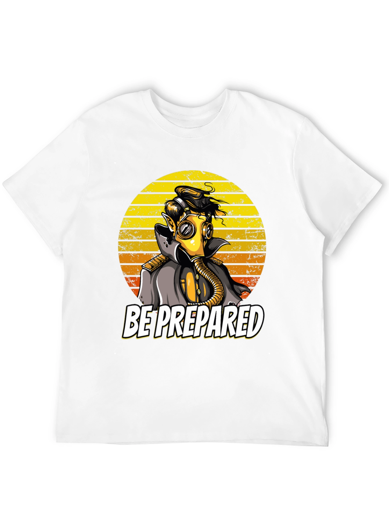 Be Prepared Graphic T-Shirt - Retro Gas Mask Design