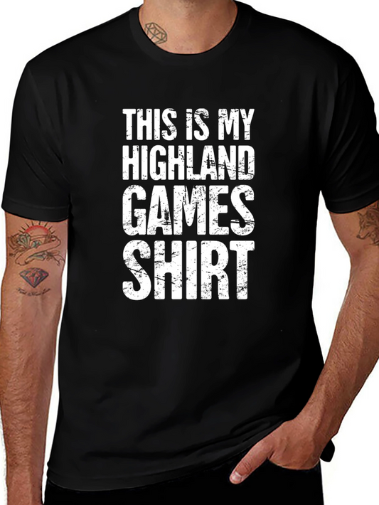 Highland Games Shirt - Mens Black Tee