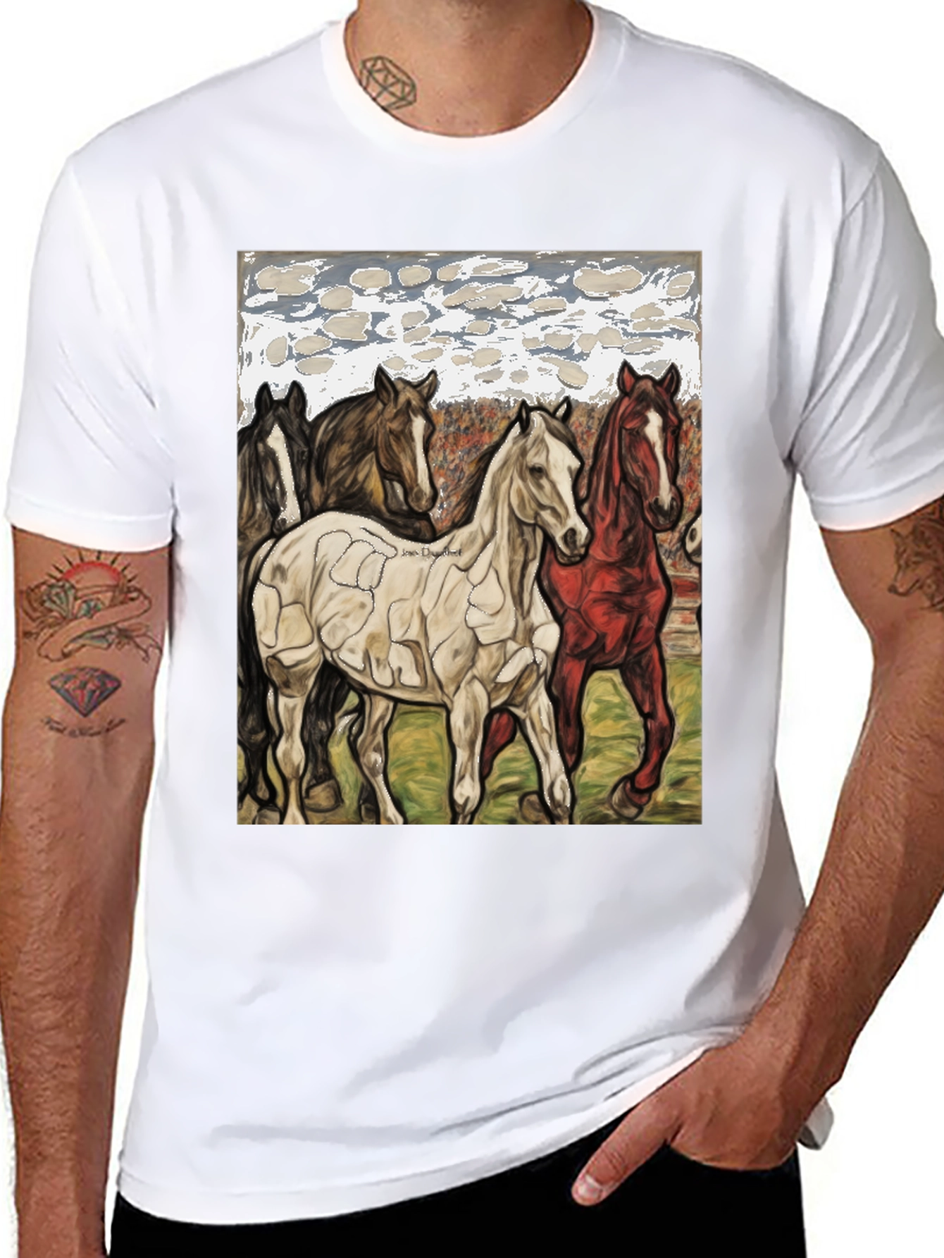 Horse Art Tee - Unique Graphic Print T-Shirt