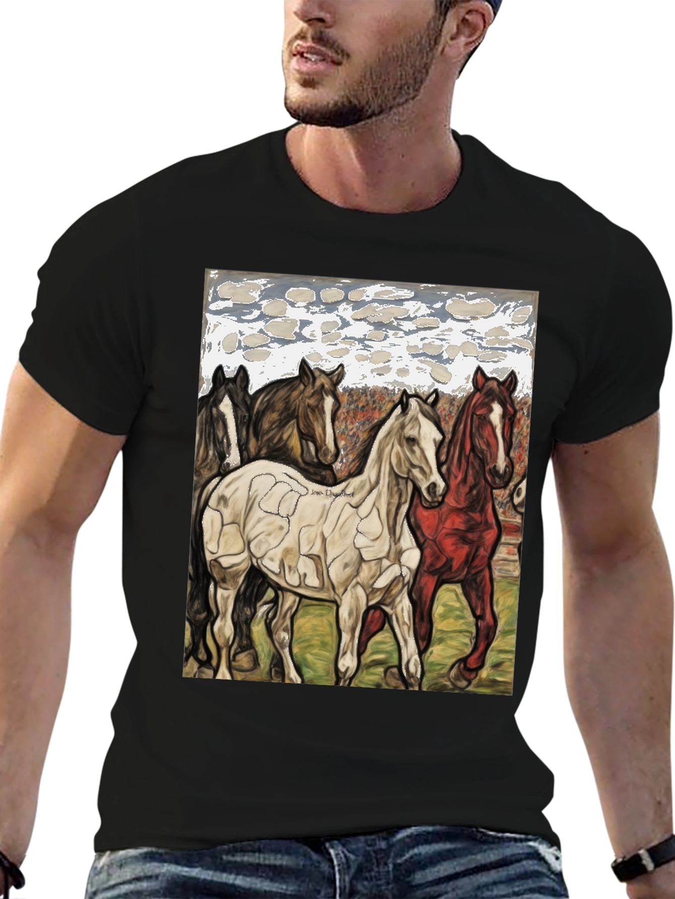 Horse Art Tee - Unique Graphic Print T-Shirt