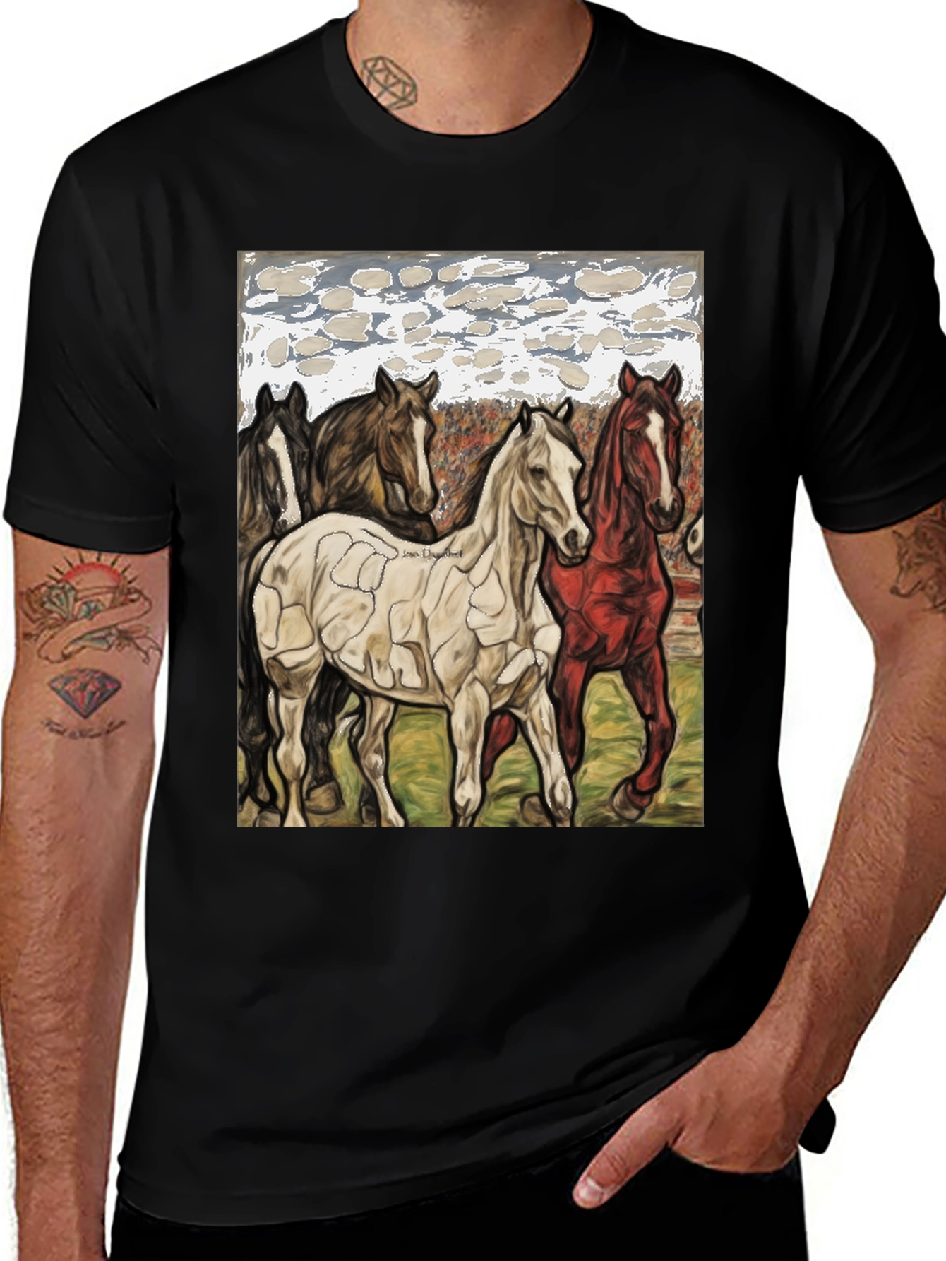 Horse Art Tee - Unique Graphic Print T-Shirt