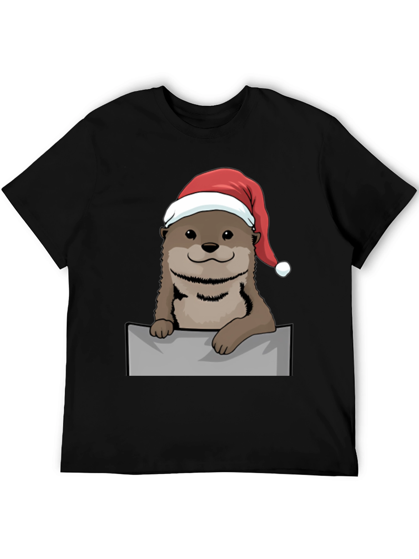Festive Otter Graphic Tee - Holiday Edition