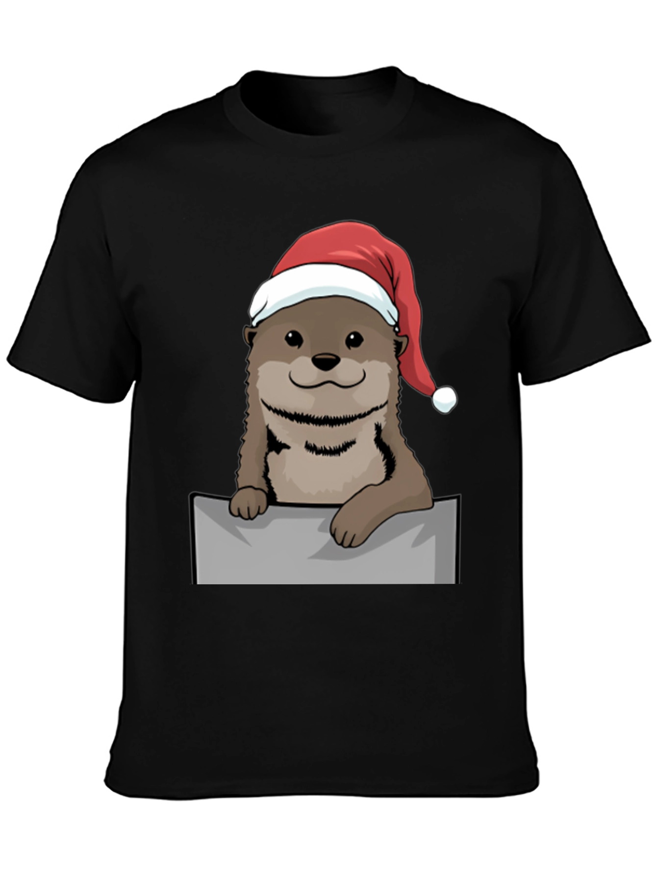 Festive Otter Graphic Tee - Holiday Edition