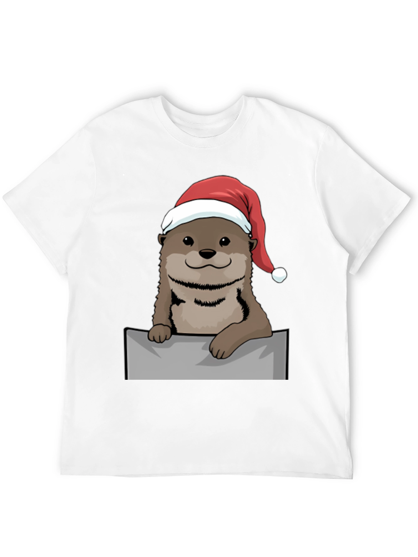 Festive Otter Graphic Tee - Holiday Edition