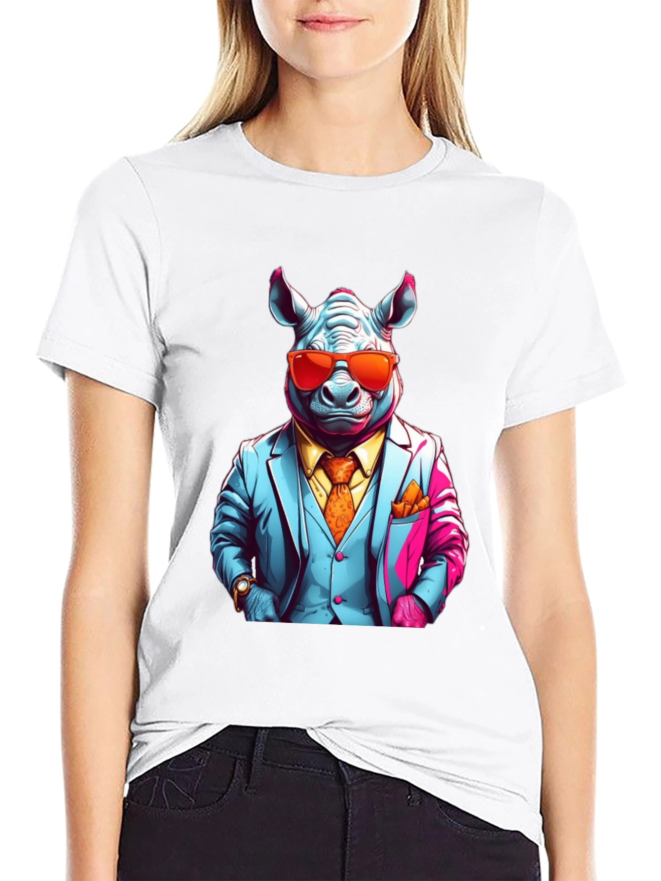 Rhinoceros Business T-Shirt - Mens Style