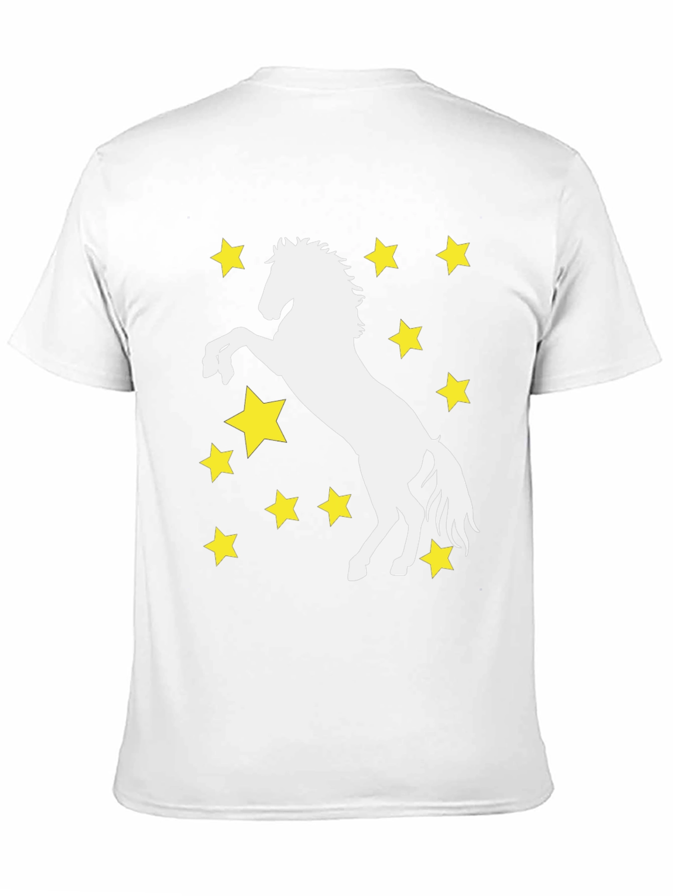 Starry Horse Graphic Tee - Black Cotton Blend