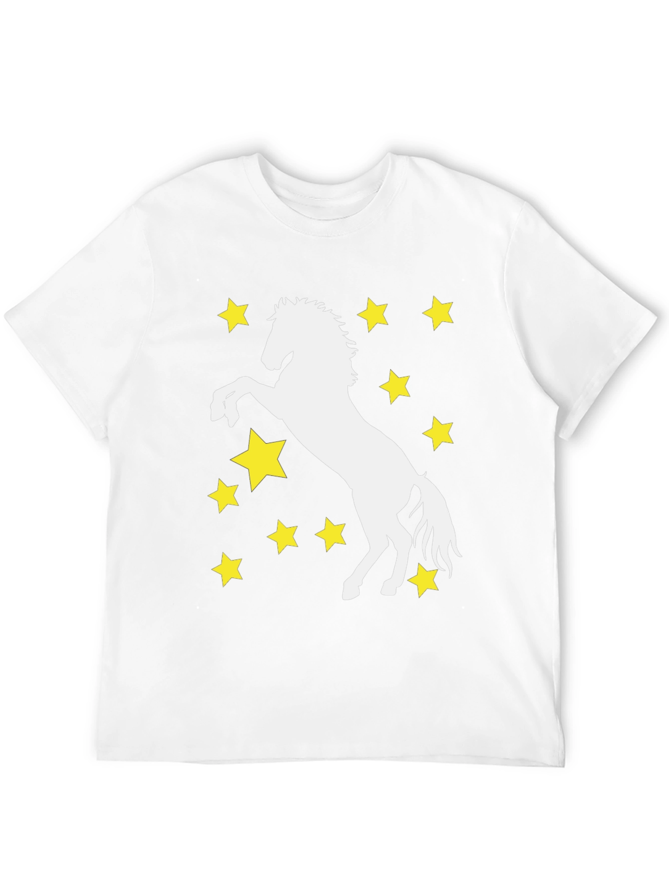 Starry Horse Graphic Tee - Black Cotton Blend