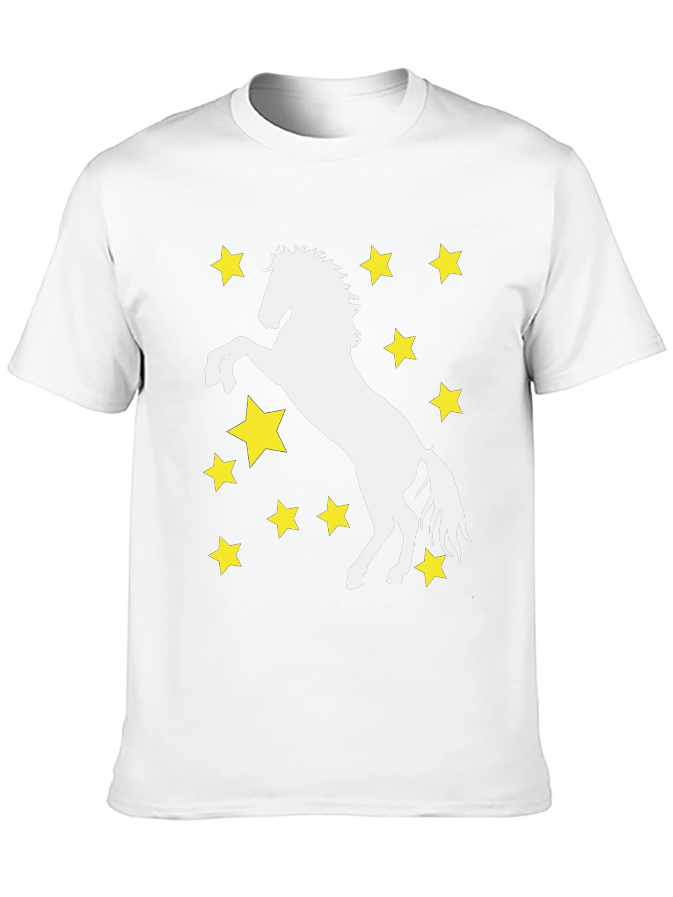 Starry Horse Graphic Tee - Black Cotton Blend