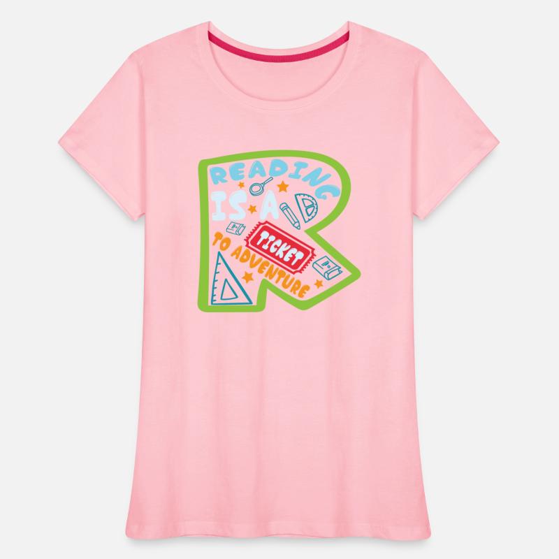 reading is a ticket to adventure shirt & sticker
