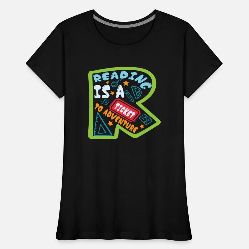 reading is a ticket to adventure shirt & sticker