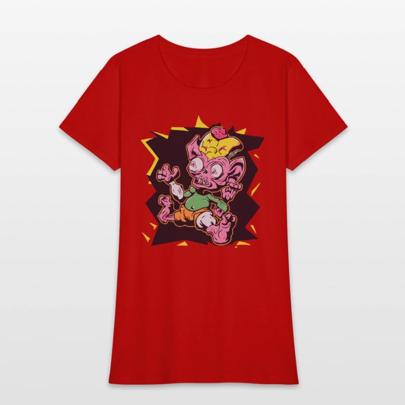 Red Shirt Retro Style 90s Cartoon Comic hero