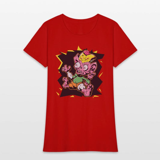 Red Shirt Retro Style 90s Cartoon Comic hero