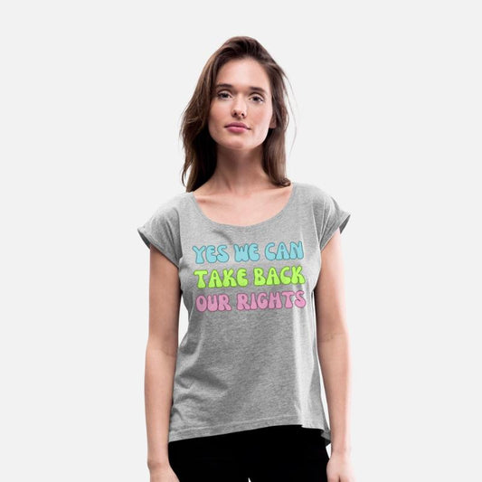 Retro Groovy YES WE CAN Womens RIghts Shirts