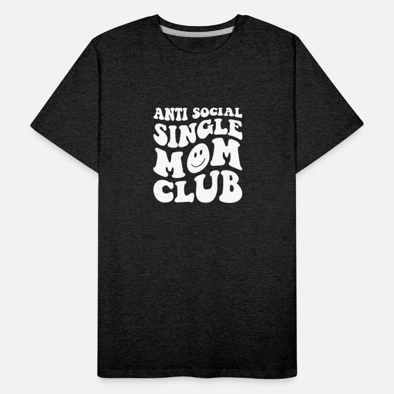 Retro Wavy Anti Single Mom For Dark Shirt