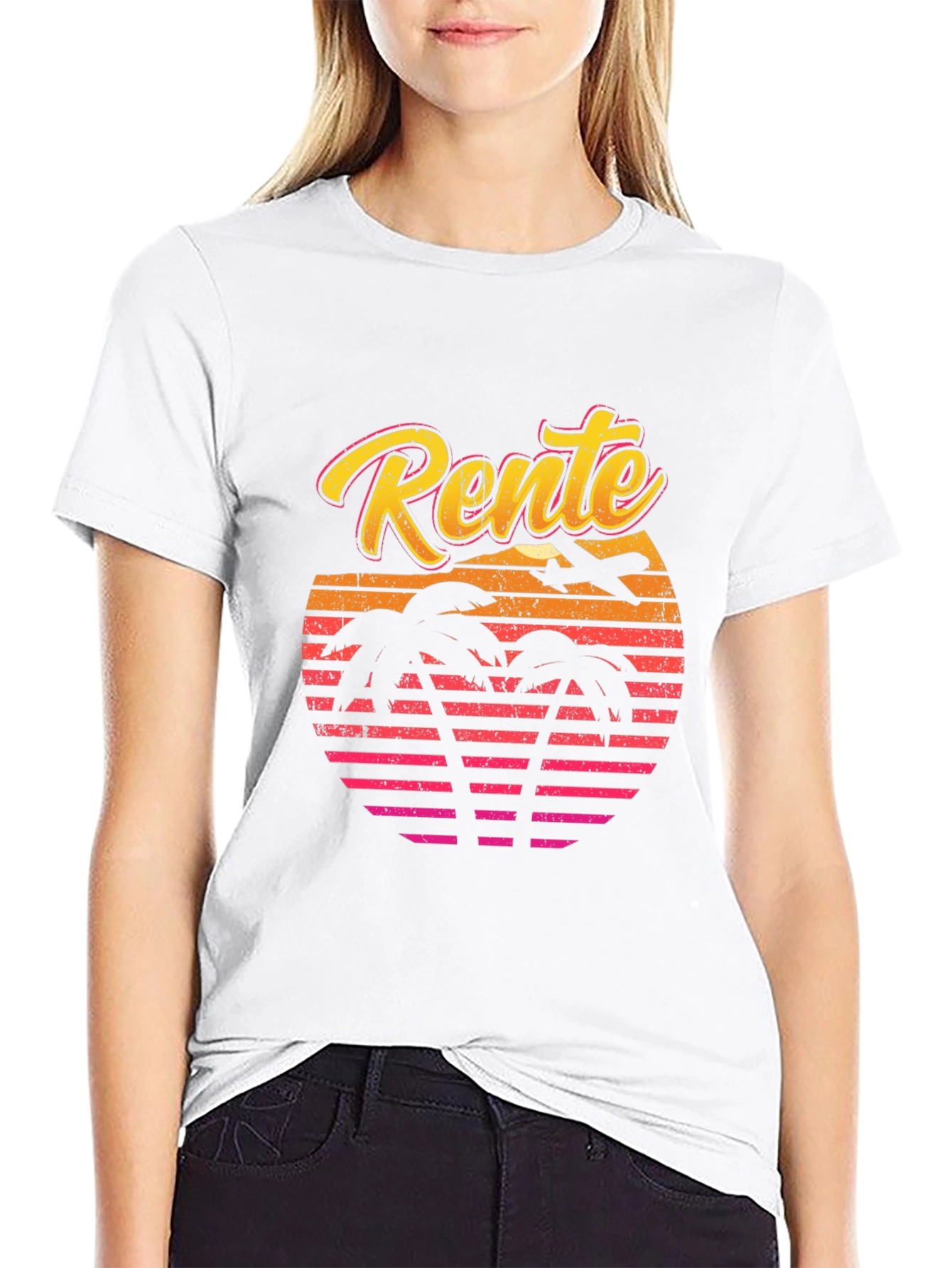 Rente Sunset Palm T-Shirt - Retirement Gift
