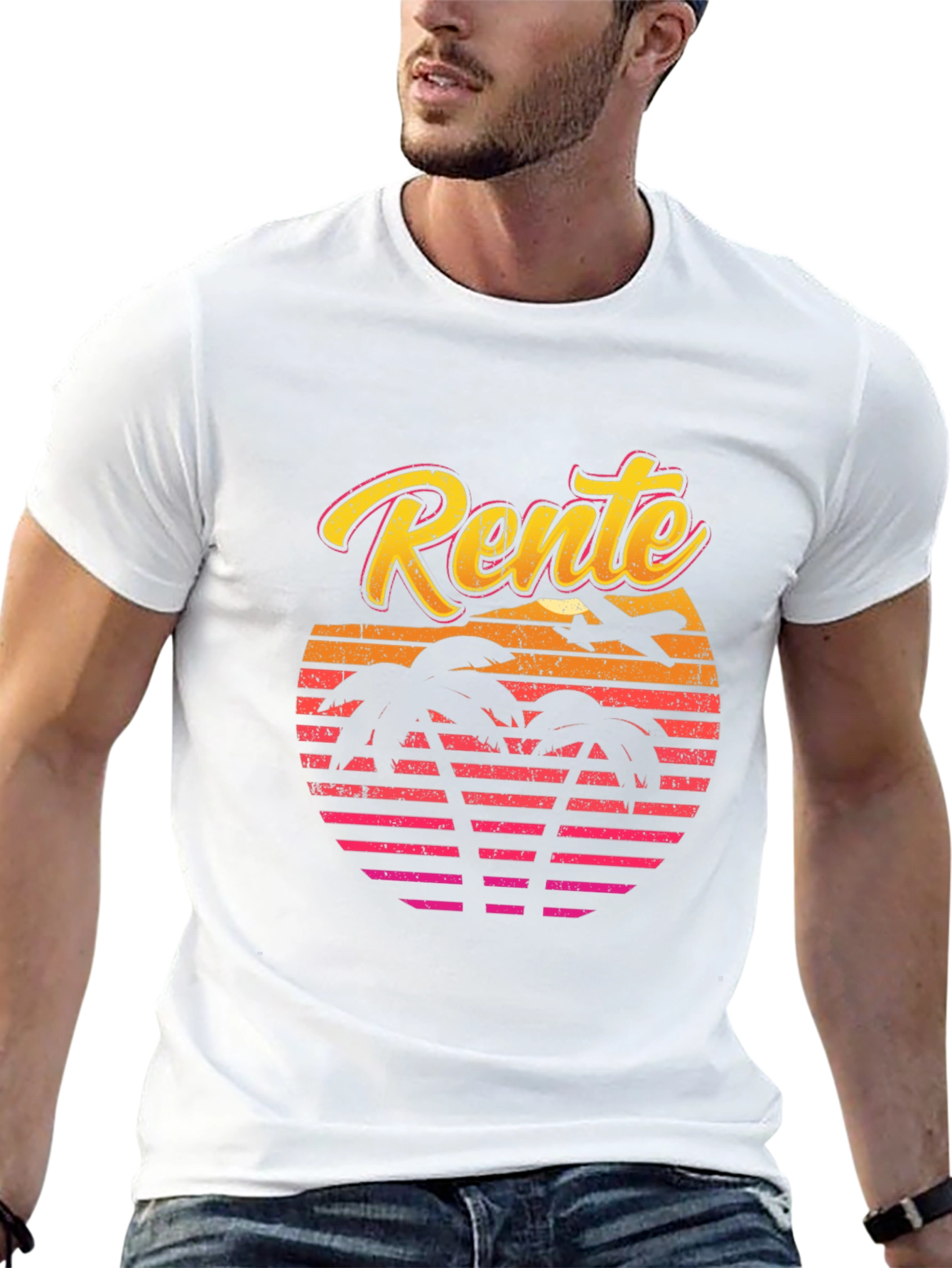 Rente Sunset Palm T-Shirt - Retirement Gift