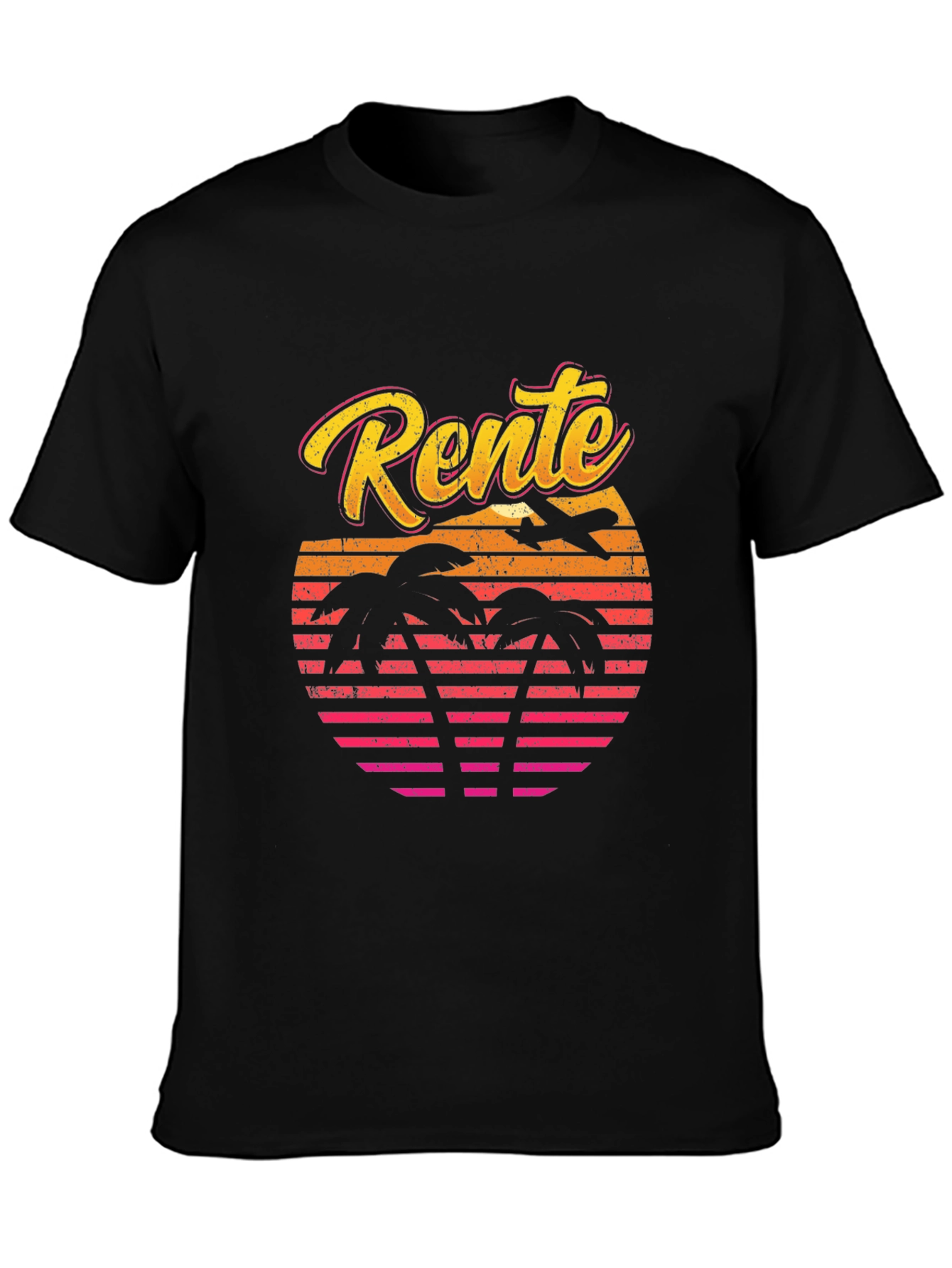 Rente Sunset Palm T-Shirt - Retirement Gift