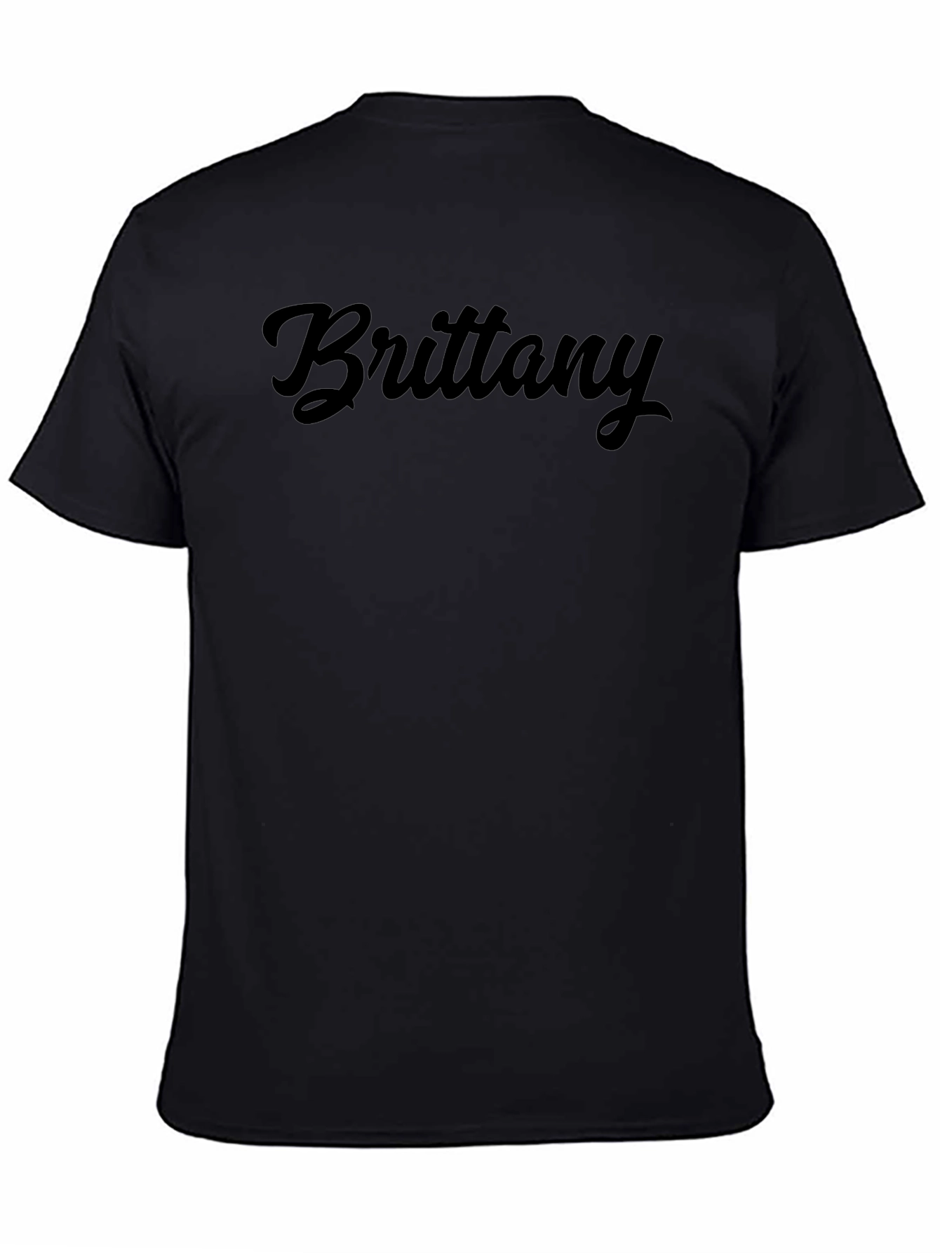Brittany Name Graphic Tee - Casual Black T-Shirt