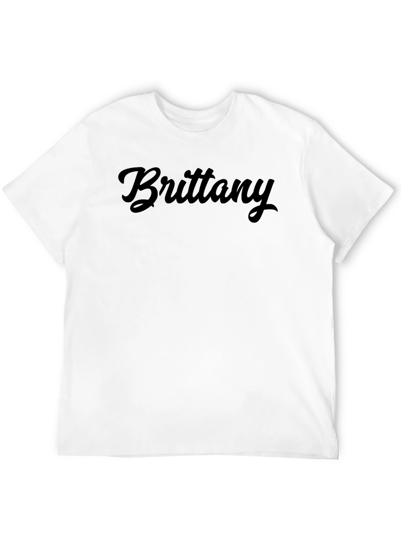 Brittany Name Graphic Tee - Casual Black T-Shirt