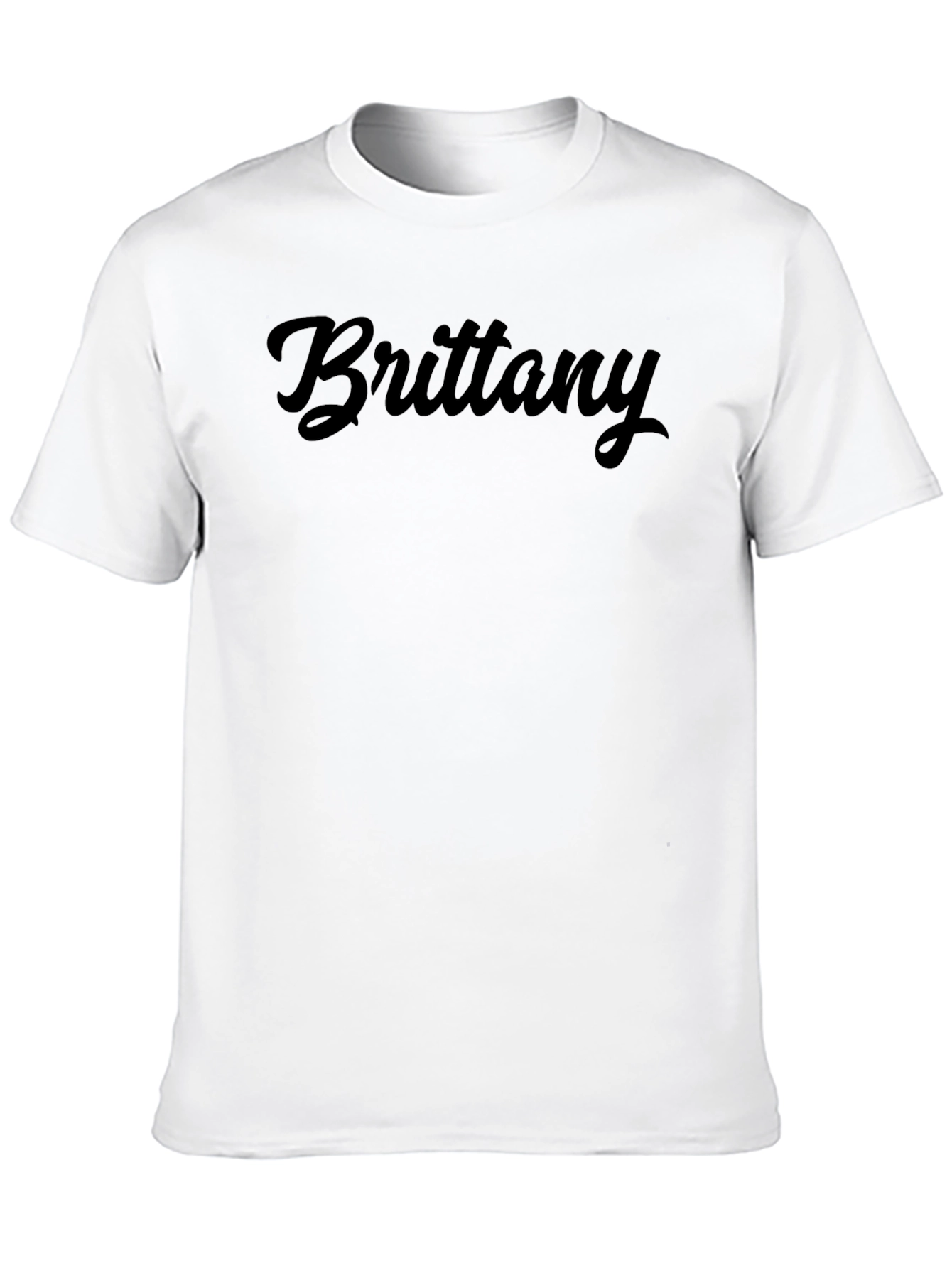 Brittany Name Graphic Tee - Casual Black T-Shirt