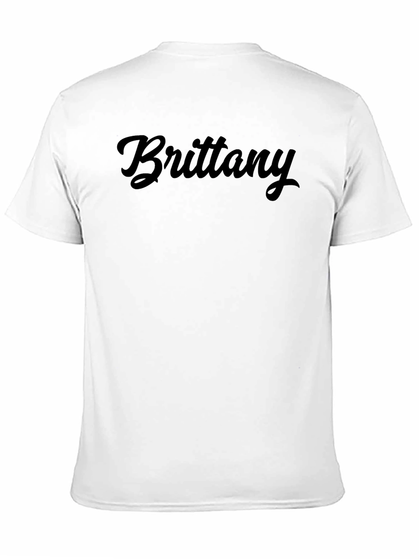 Brittany Name Graphic Tee - Casual Black T-Shirt