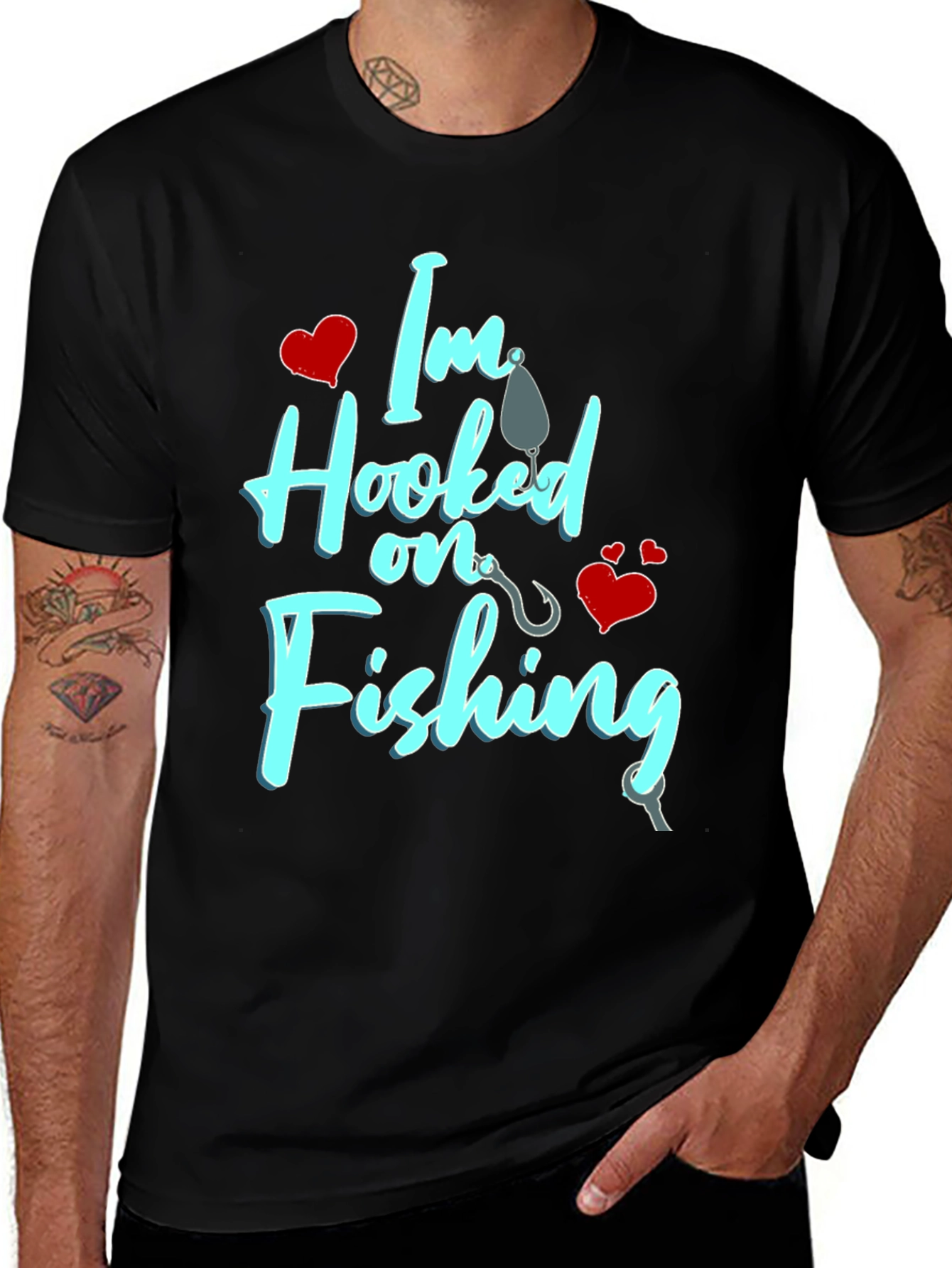 Im Hooked on Fishing Graphic T-Shirt