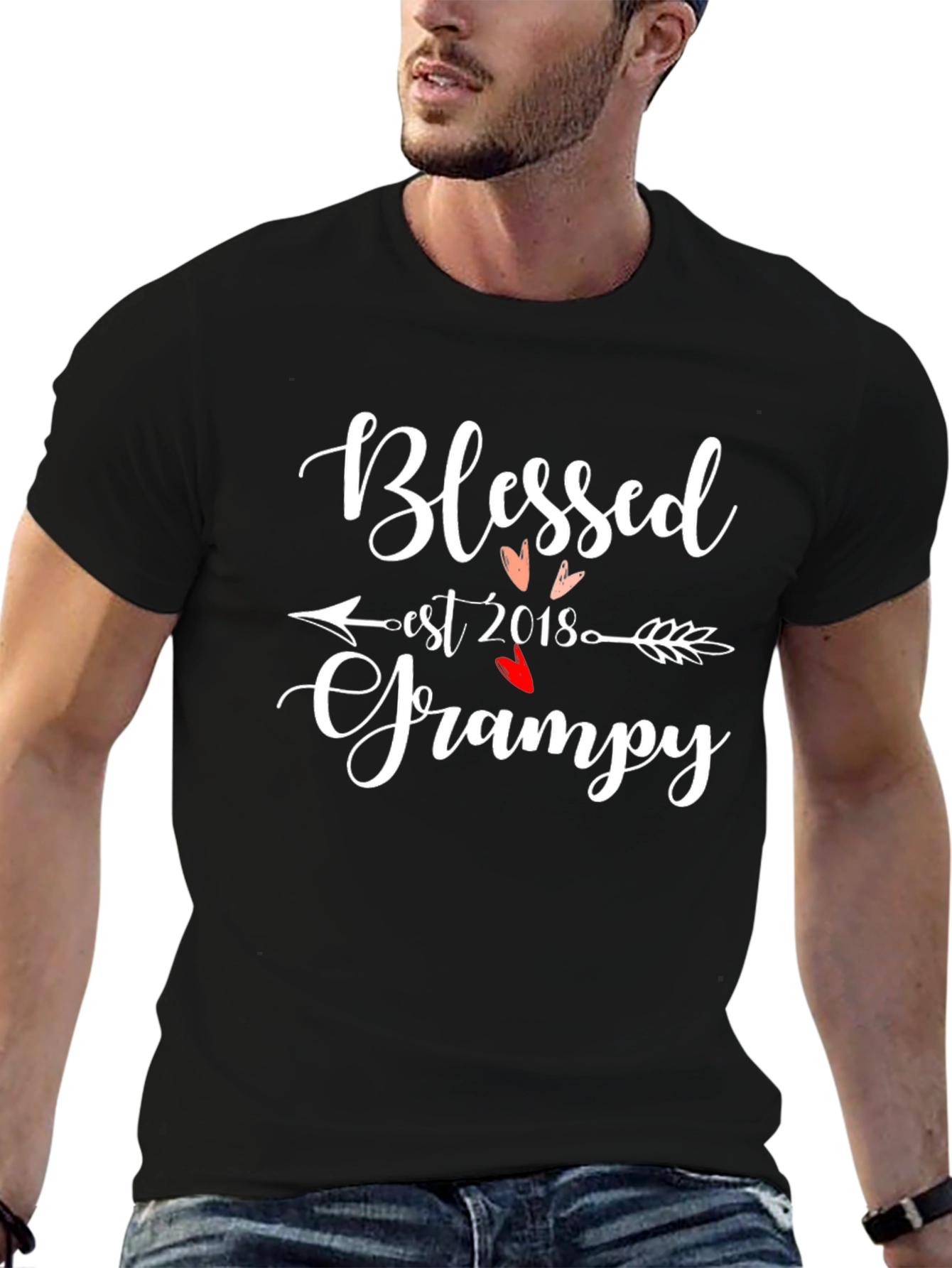 Blessed Grampy Est. 2018 Graphic T-Shirt