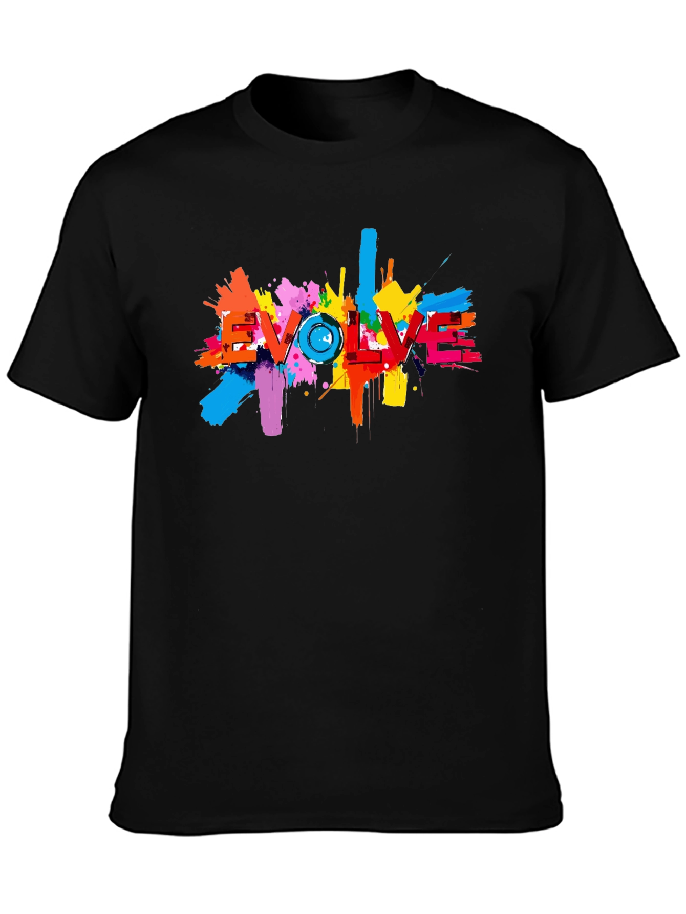 Evolve Splatter Graphic Black T-Shirt