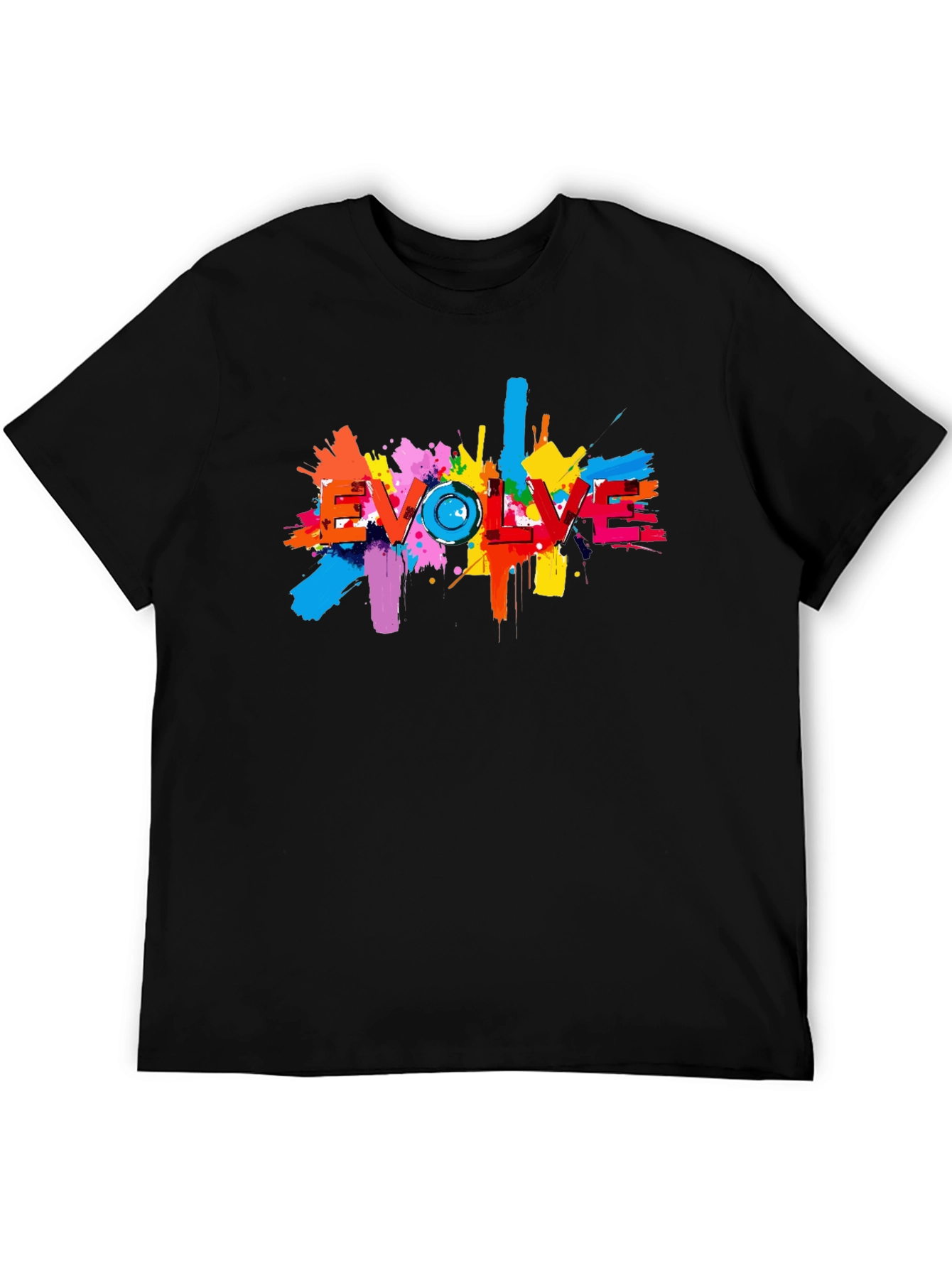 Evolve Splatter Graphic Black T-Shirt