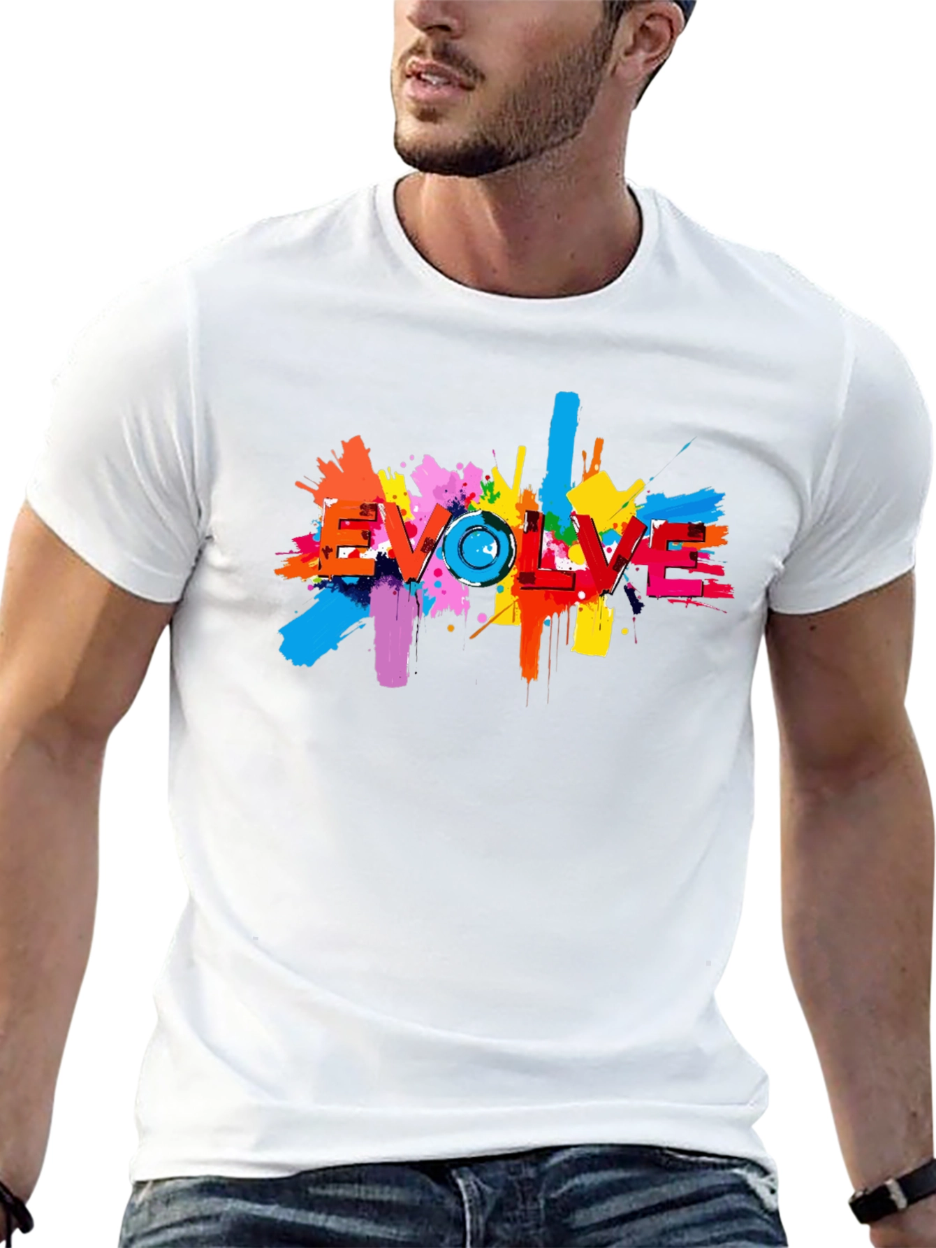 Evolve Splatter Graphic Black T-Shirt