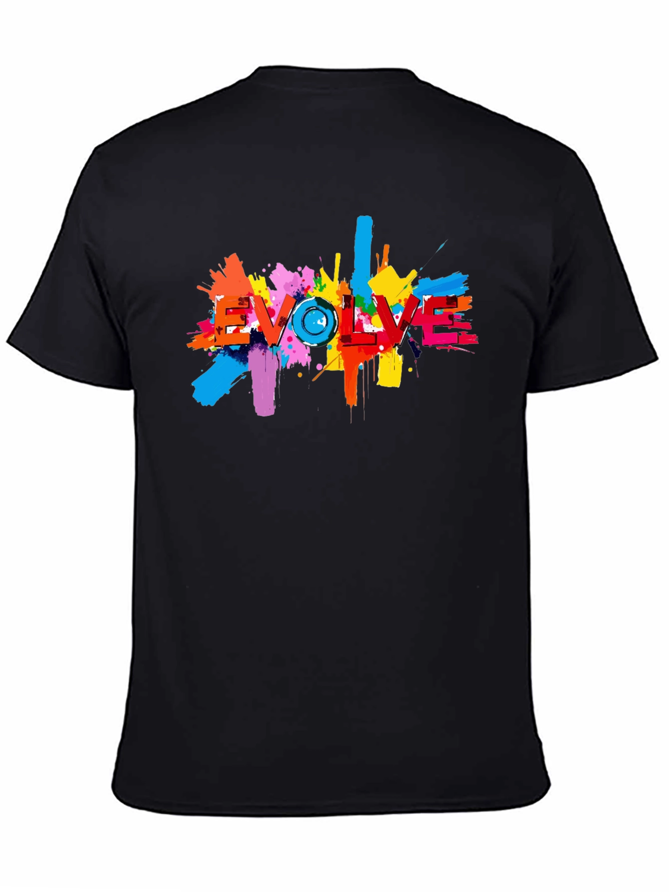 Evolve Splatter Graphic Black T-Shirt