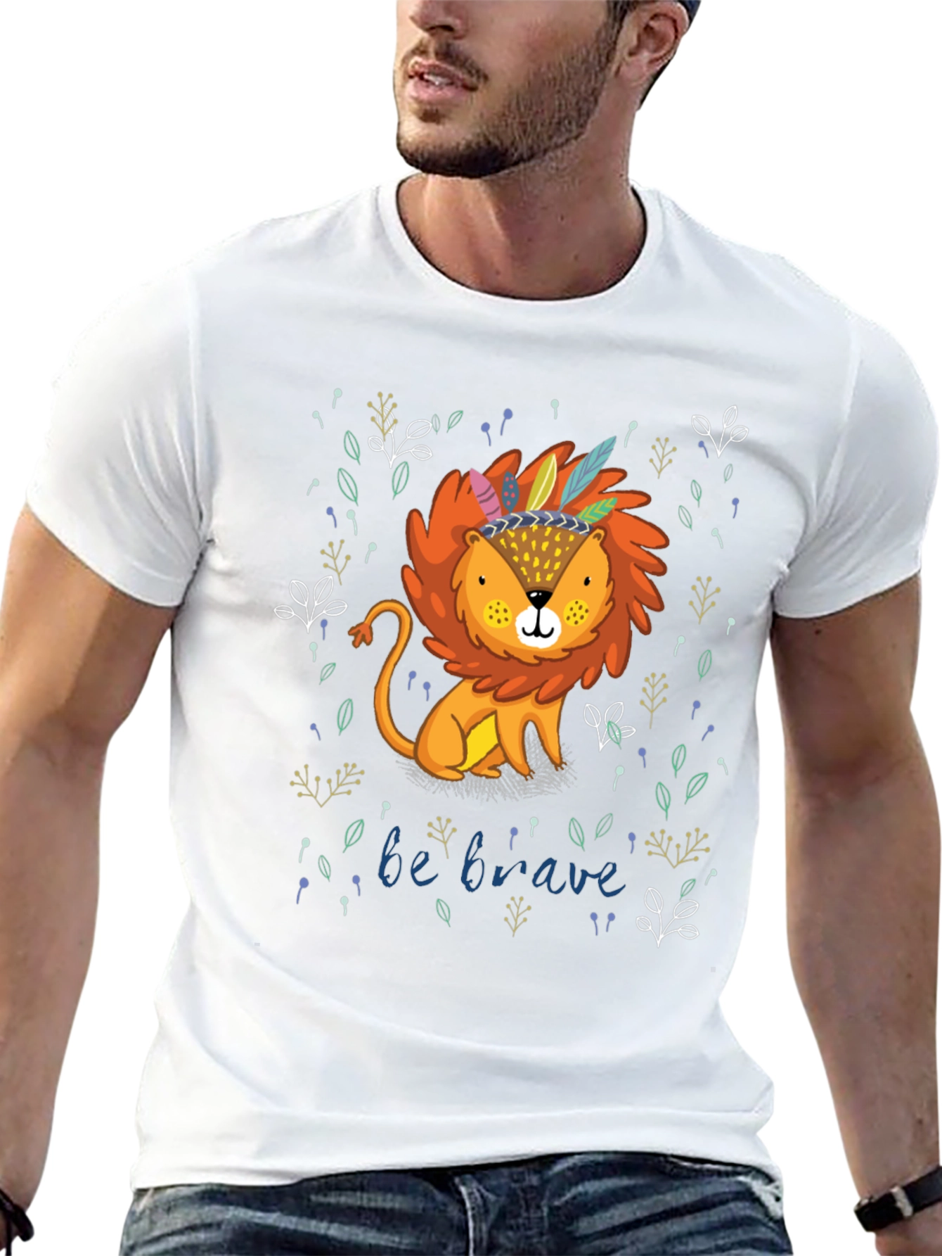 Be Brave Lion Graphic Tee