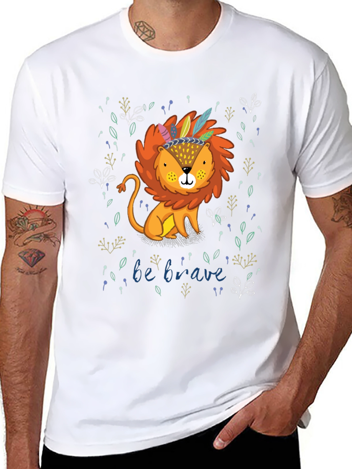 Be Brave Lion Graphic Tee