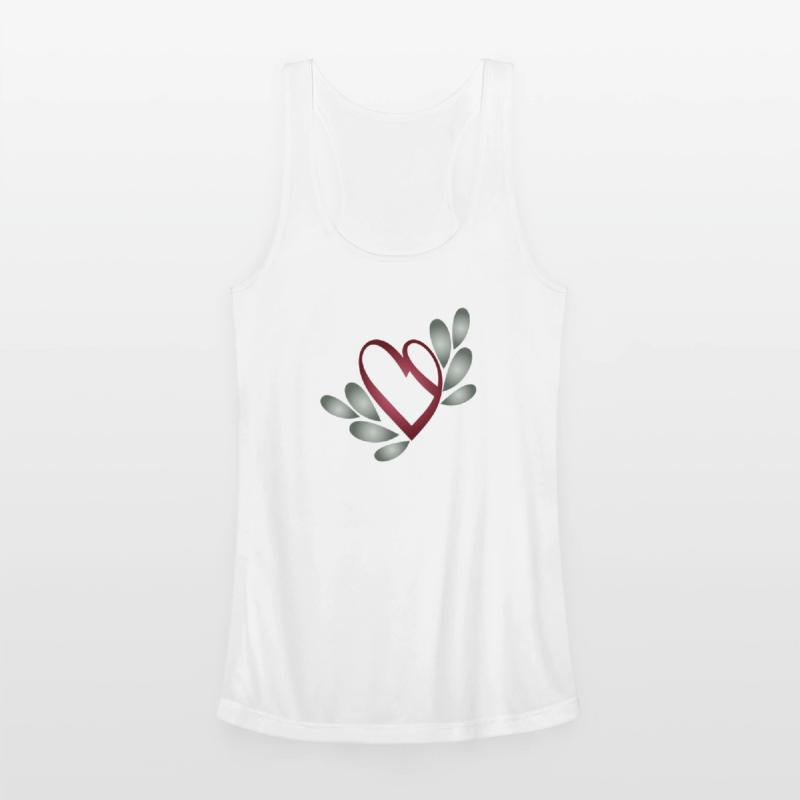 Romantic Valentine's Day Heart symbol with leaves