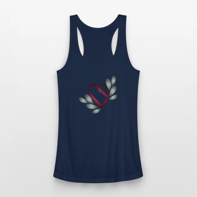 Romantic Valentine's Day Heart symbol with leaves