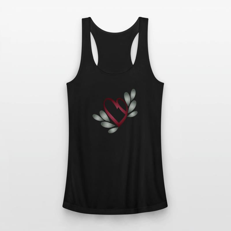 Romantic Valentine's Day Heart symbol with leaves