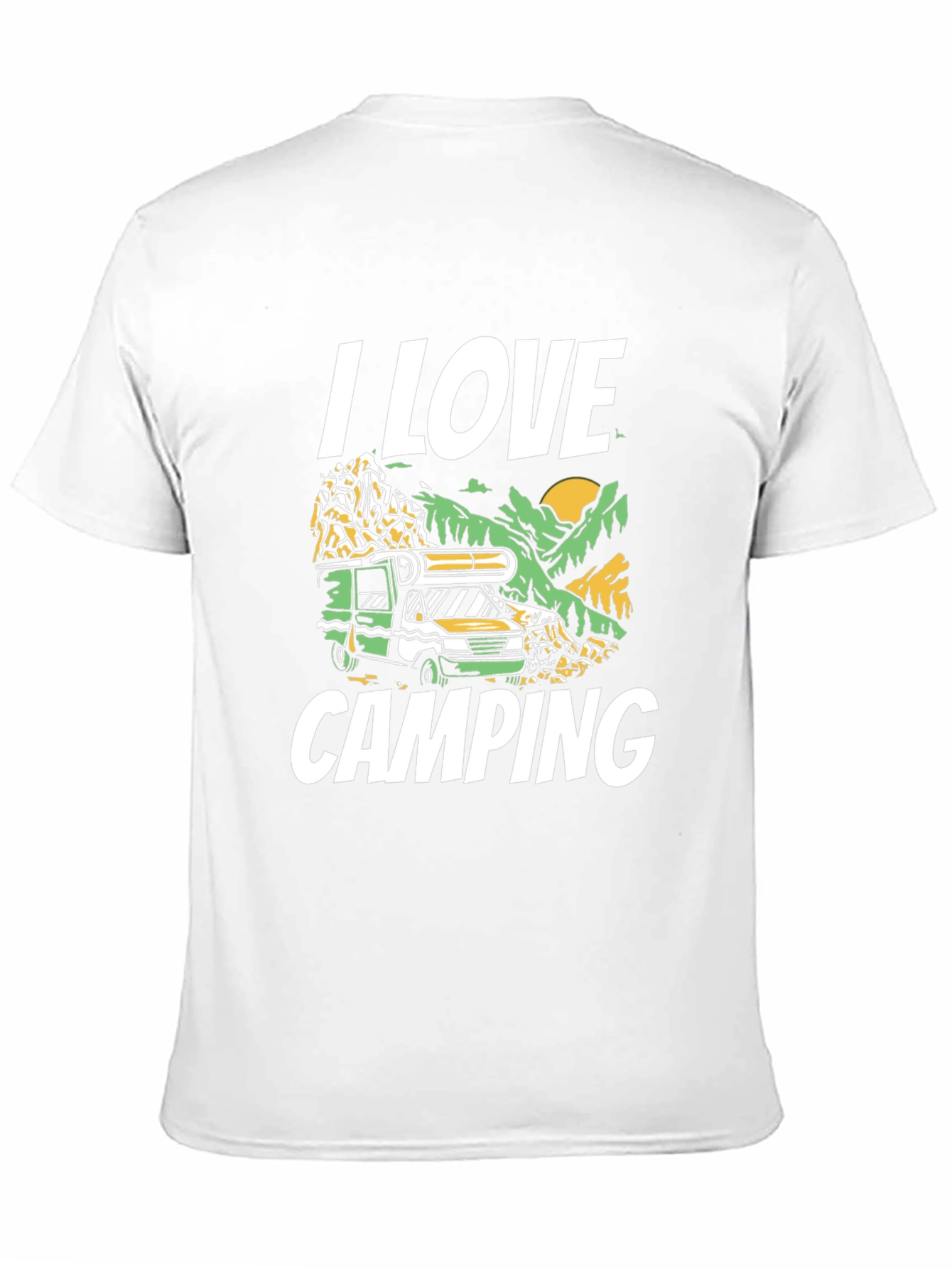 I Love Camping Graphic T-Shirt - Black